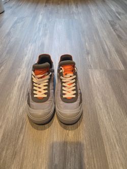 Nike Air 2001 Special Edition Sneakers - Grey & Vibrant Orange - Size US Men's 7.5 (Fits like 8) - Very Good Condition