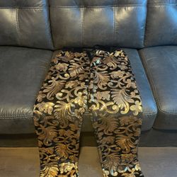 Men’s Golden Blossom Sequin Tuxedo Jacket With Men’s Shiny Luxury Embroidery Pants Gold 