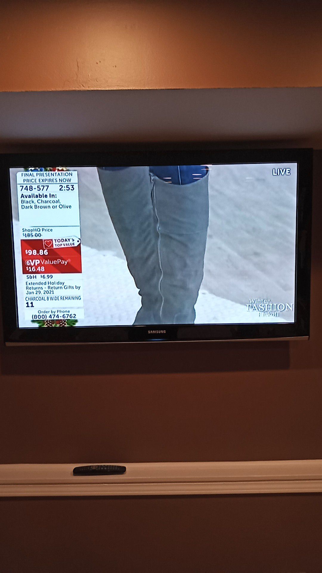 55-in Samsung TV
