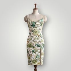 Floral Cutout Midi Dress with Side Slit size Xsmall
