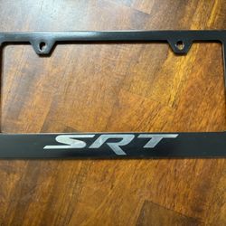 Dodge SRT Black Metal License Plate Frame New Condition