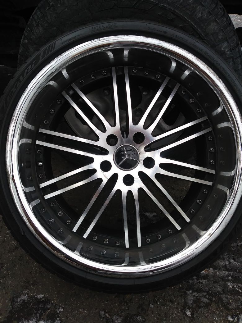 Mercedes rims and tires R20.