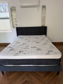 New queen size bed with mattress
