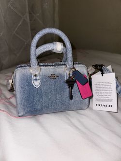 Coach Mini Rowan denim