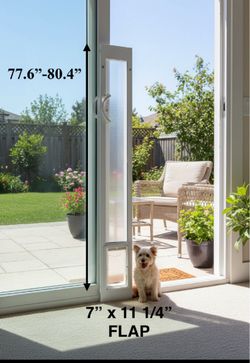 New Other ideal Pet FastFit 77.6”-80.4” Patio Pet Door W/ 7” x 11 1/4” Door Flap