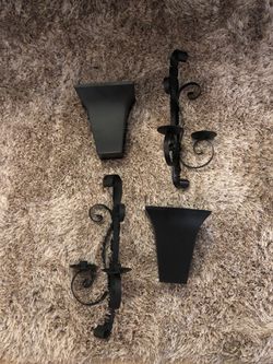 Candle and plant wall holders
