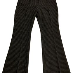 Tommy Hilfiger Black Pinstripe Flared Trousers – Size 12