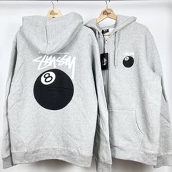 Stussy 8 Ball Zip Up Hoodie 