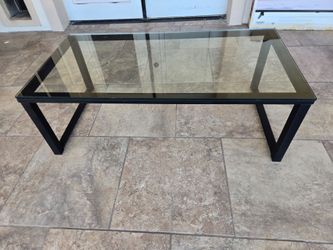 Glass coffee table