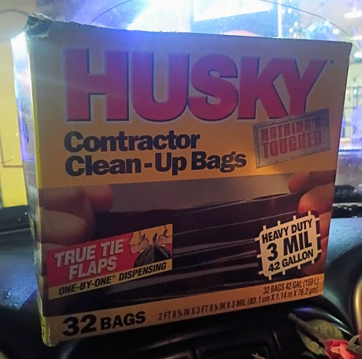 Husky 42 Gal. Heavy Duty Clean-Up Bags (32-Count)