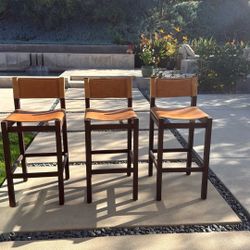 (3) Pottery Barn Segura High Stool 31” 