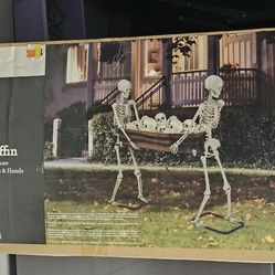 Adorno De Halloween Calaveras Cargando Ataúd 