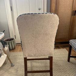 Blue Patterned Dining Chairs