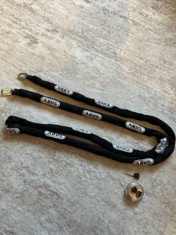 ABUS Security Chain with Fabric Cover — Hardened Steel, Motorcycle/Storage