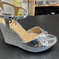 Guess Platinum Metallic Wedge 