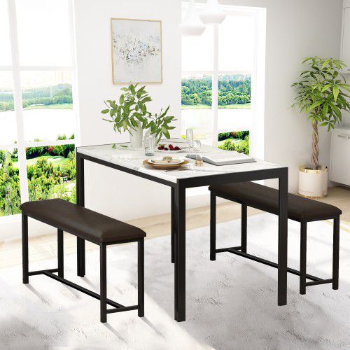 3 Pieces Dining Table Set 