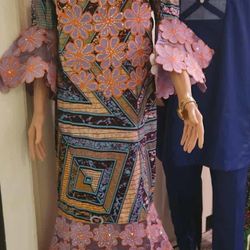 African Dress Embroidered High Quality (fit Size M And M)