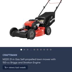 Craftsman M220 21-in Gas Self-propelled lawn mower with 150-cc Briggs and Stratton Engine