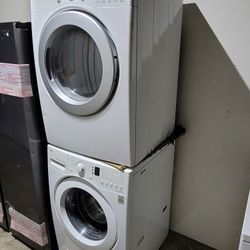 LG Front Load Washer And Stackable Gas Dryer Set 
