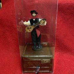 Made In Greece Greek Traditional Dressman Music Box Playing Never On A Sunday Imported From Greece