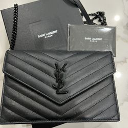 YSL Black Crossbody WOC 