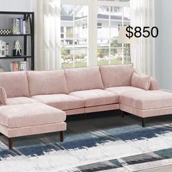 New Blush Sectional Couch / Free Delivery 