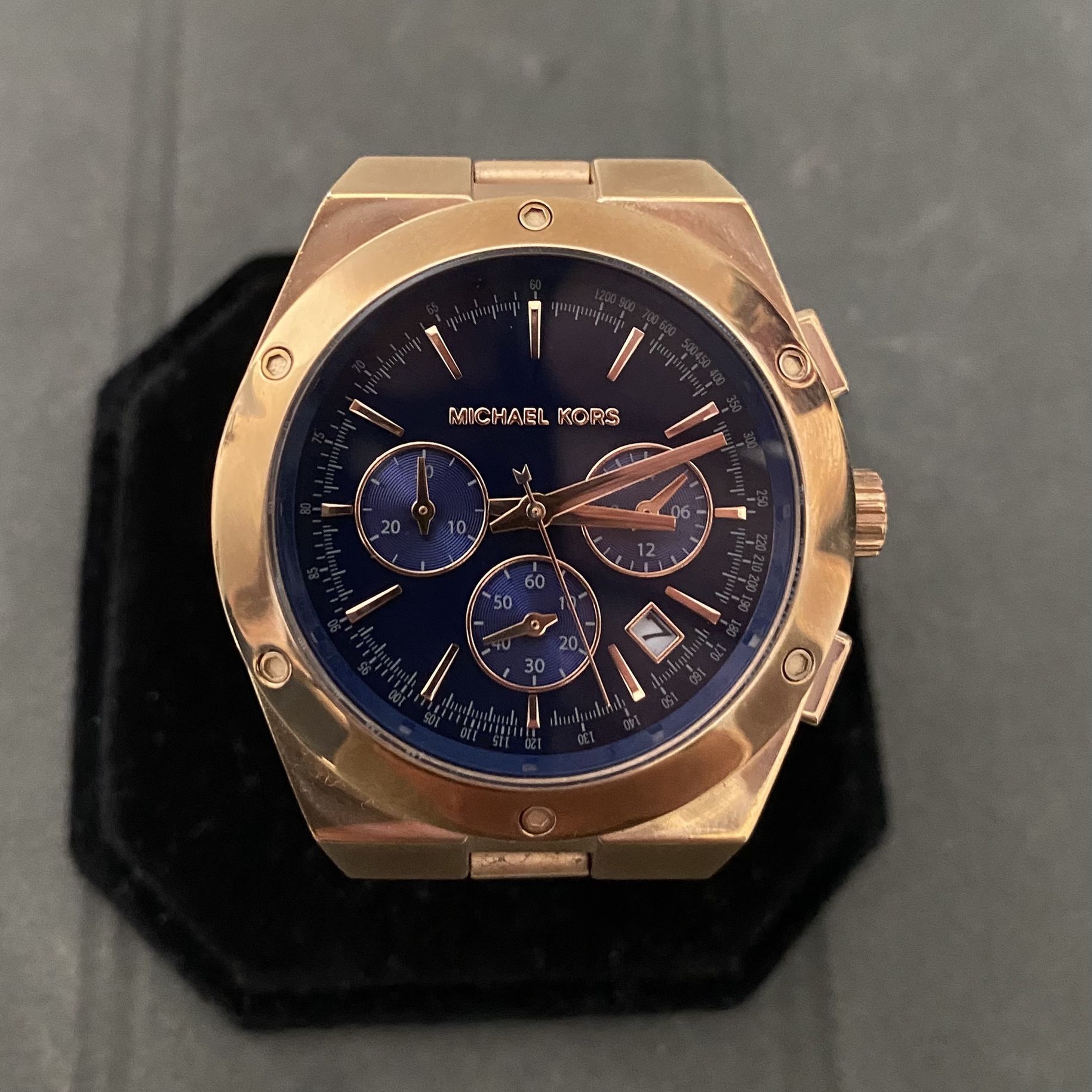Michael Kors women’s Reagan watch MICHAEL KORS* MK-6148 Reagan Chronograph Blue Dial Ladies  main image 2