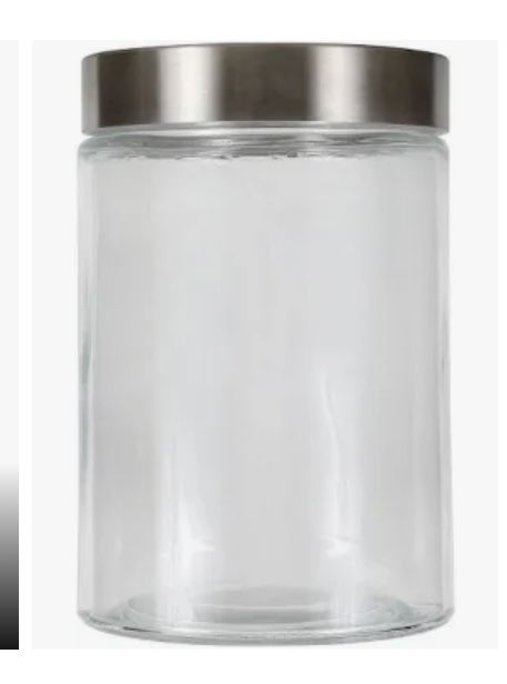 Set Of 4 Glass Jars With Aluminum Lid