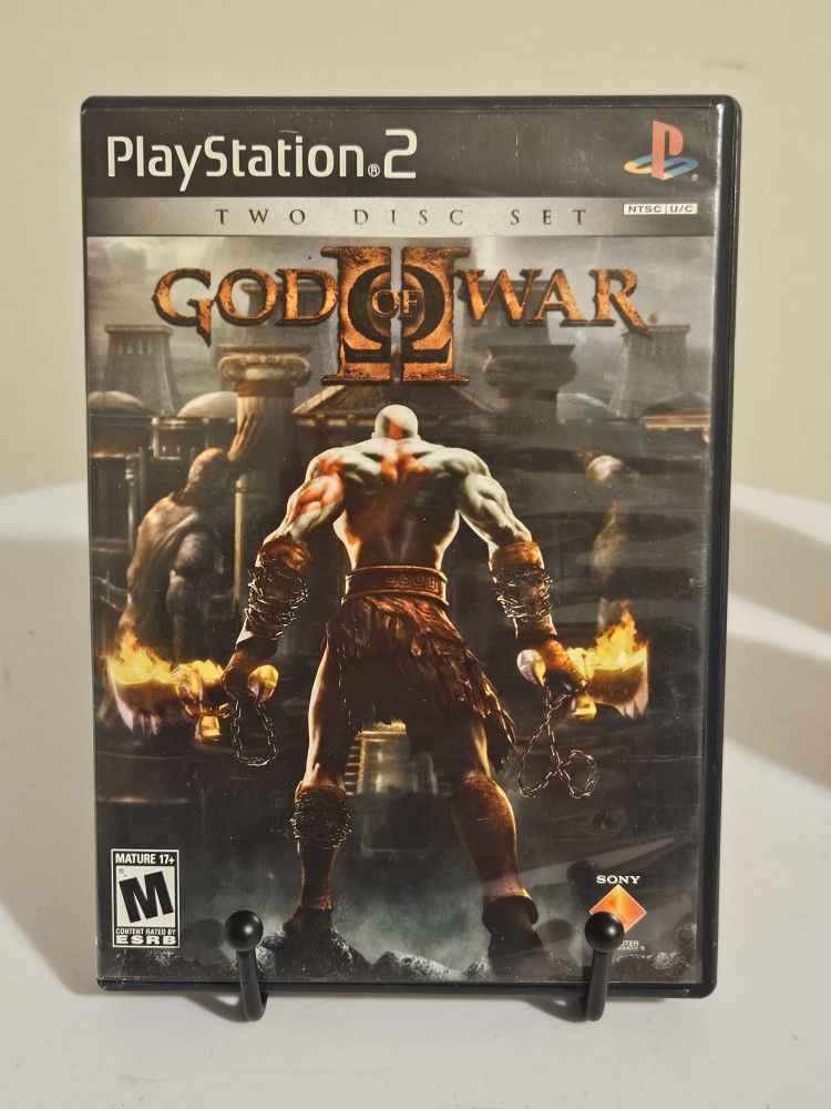 God of War 2 Two Disc Set Sony PlayStation 2 PS2 CIB Complete In Box Black Label