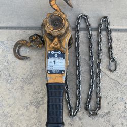 HARRINGTON LB010 Lever Chain Hoist,2000 lb.,Lift 6ft. Lb