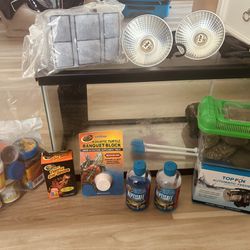 10 GALLON TANK WITH HATCHLING/TURTLE ACCESSORIES AND EQUIPMENT BUNDLE 