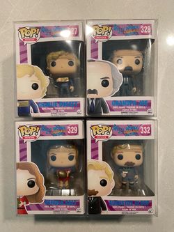 Willy Wonka & Chocolate Factory Funko Pop Set *VAULTED* Movies Veruca Salt 329 Augustus Gloop 332 Charlie Bucket 327 Grandpa Joe 328 with protectors