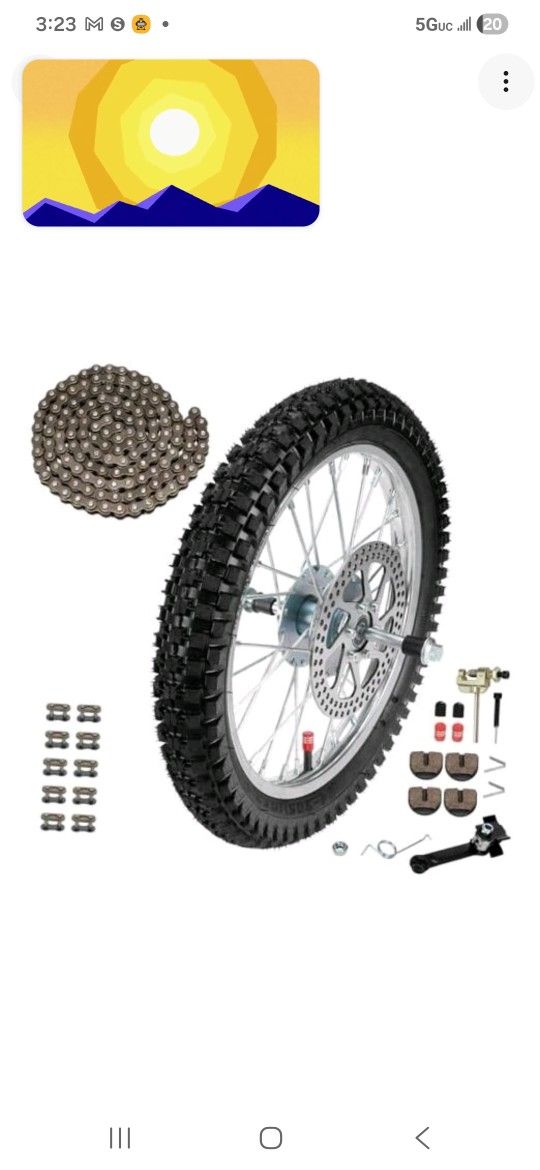 16X2.4 Front Wheel Assembly Compatible with Razor MX500 MX650 SX500 Dirt