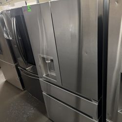 New Lg Four Door Refrigerator Stainless Steel 