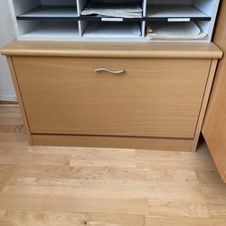 Sells induvidually too. Shoe Cabinet, Office Desks, Book Shelves, Dresser, 2 Night Stands And Queen Bed With Mattress