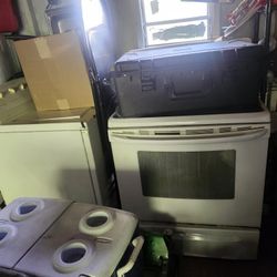 washing machine and stove  