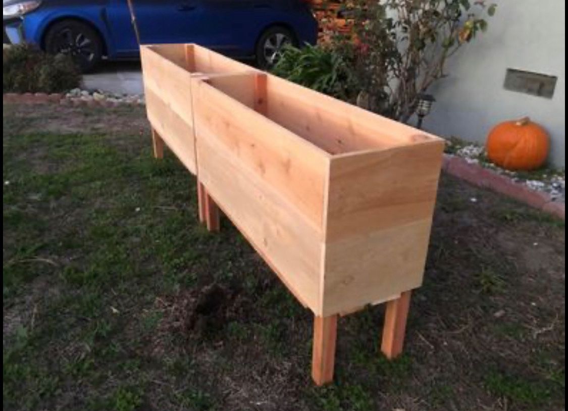 Large Small Medium Custom Made Garden bed raised elevated planter box with legs 3 4 5ft long cedar redwood For Herbs Vegetables,All Products : American Fashion Style Bags On Sale