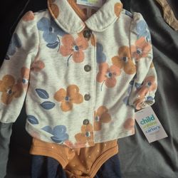 Girl 0-3 Month Baby Outfit 