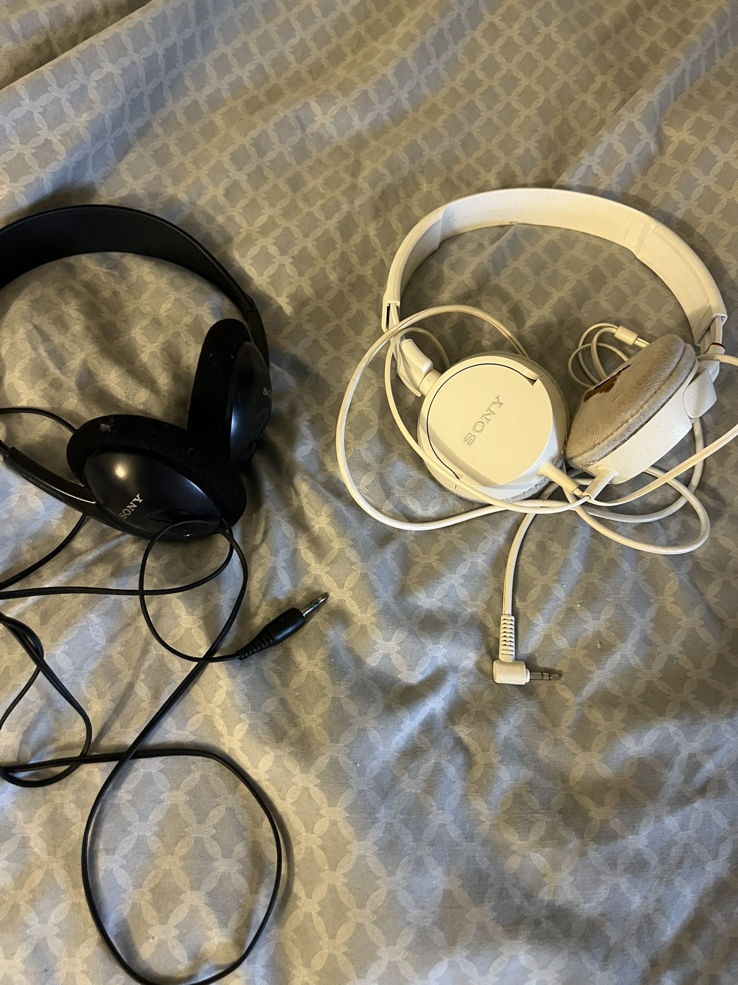 two sony headphones, take both for only $8. they work great