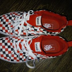 Vans Red Black and White