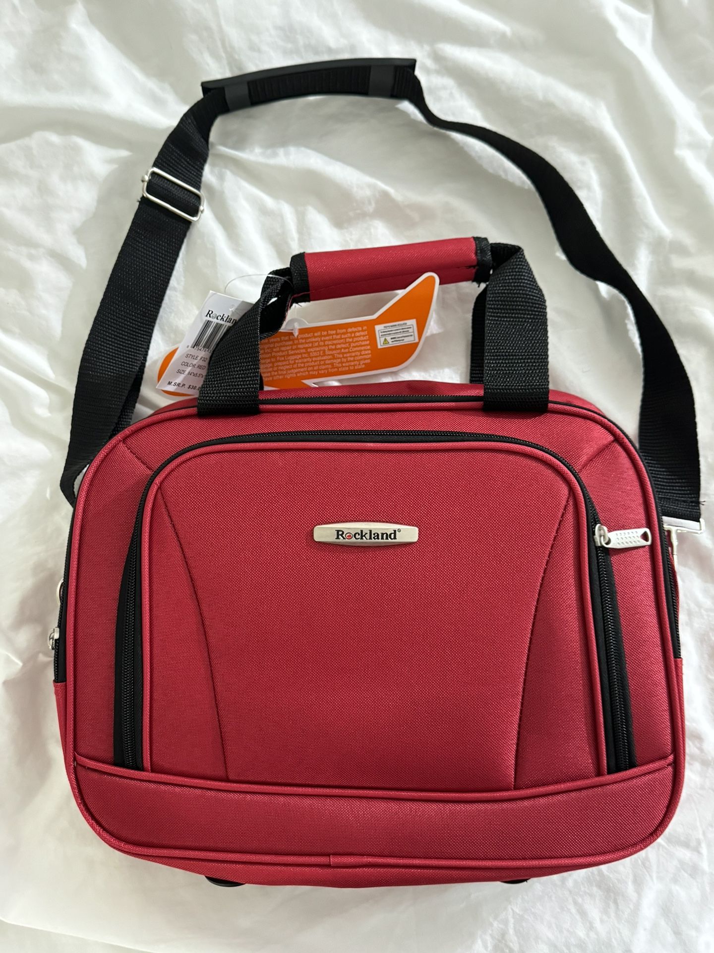 Tote Bag Travel Traveler Red Black NEW NWT Messenger Bag Purse Gift Rockland