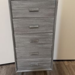 2 Grey Mid Century Modern  Cabinets