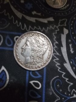 1886 Morgan head dollar