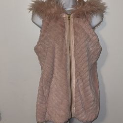 Marc New York Andrew Marc Vest faux fur size M Pink