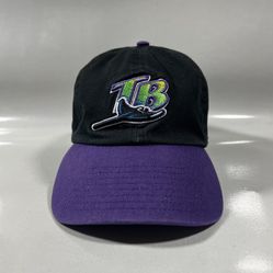 Tampa Bay Devil Rays 47 Brand Cooperstown Collection Hat Cap MLB Black Purple  