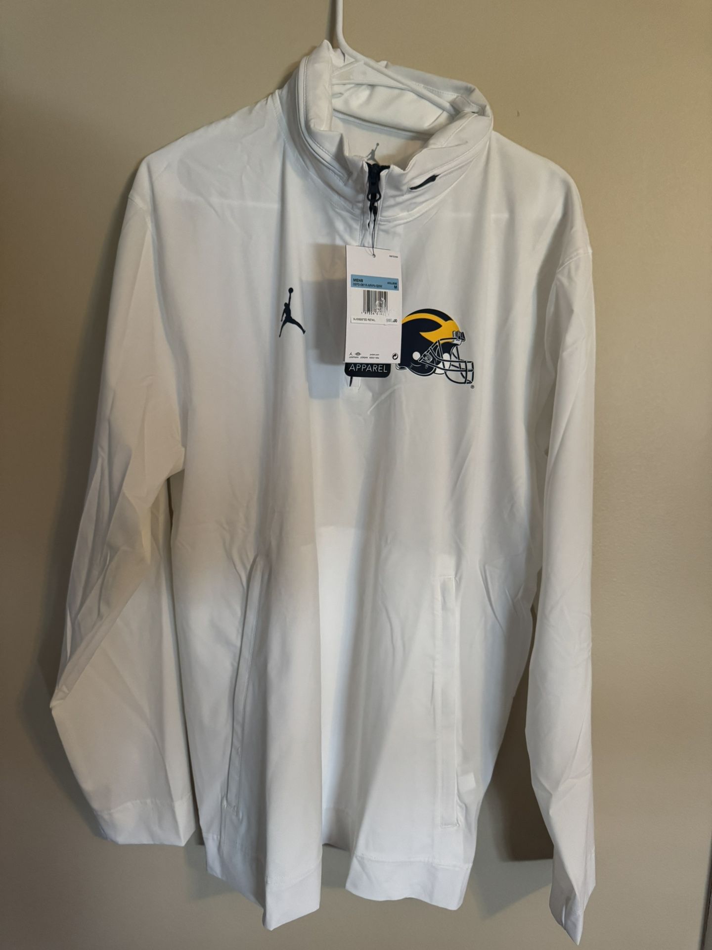 Nike, Michigan Wolverines Official On Field Windbreaker With Hoodie
