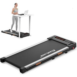 Walking Pad Under Desk Treadmill, Portable Small Treadmills for Home and Office, 2.5HP Super Quiet Brushless Motorized Walking Jogging Running Machine
