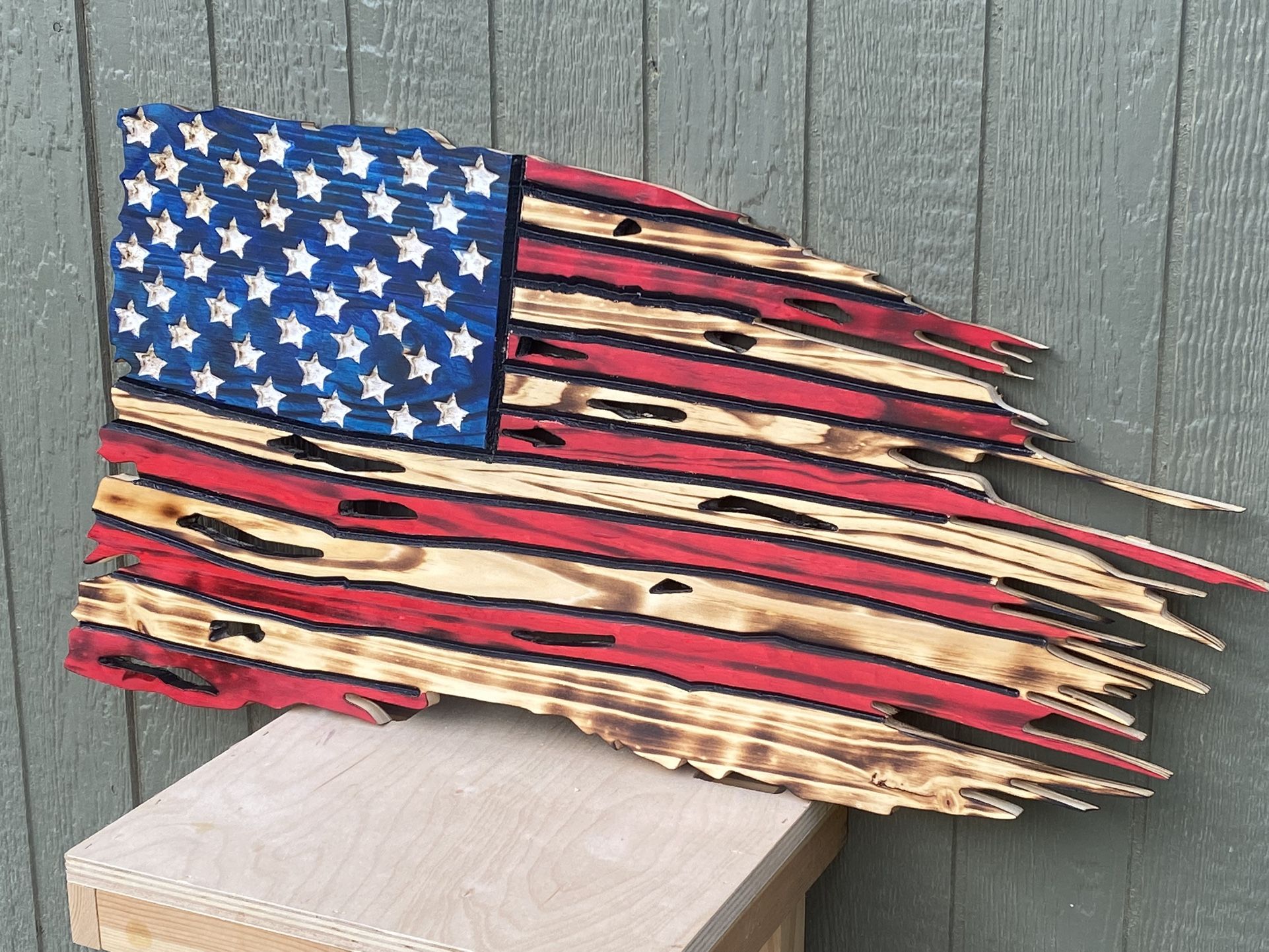 Custom Wood Burned Flags for Sale in Nuevo, CA - OfferUp