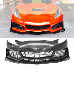 Fits 14-19 Chevy Corvette C7 PP Front Bumper Conversion Kits Upgrade To 2019 ZR1