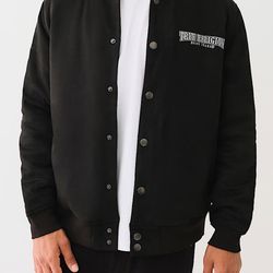 True Religion Suede Bomber Jacket